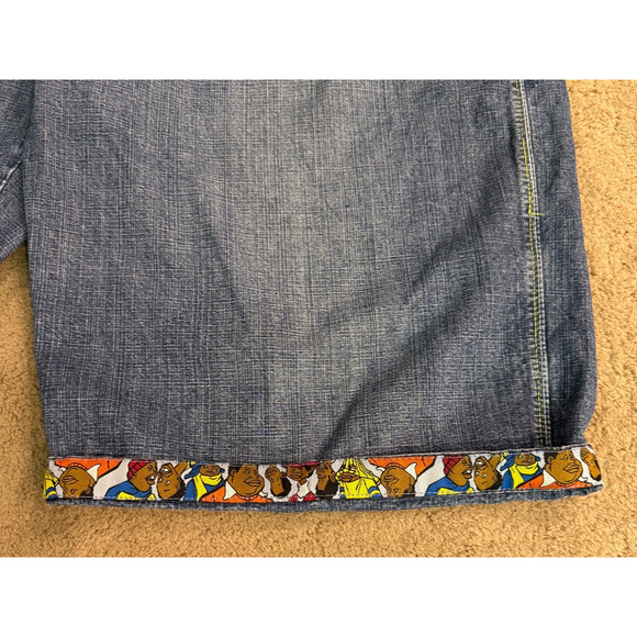 Vintage Platinum Fubu Fat Albert Jean Shorts Jorts Men 38x14 Collaboration RARE - Picture 3 of 11